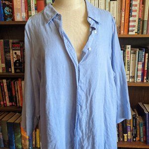 Talbots Woman Petites Blue  Blouse